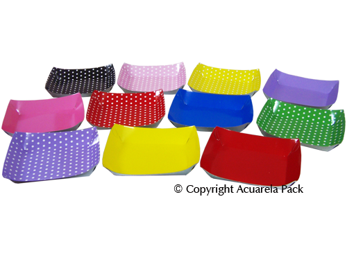 Platos plastificados, colores - COD.: 1125