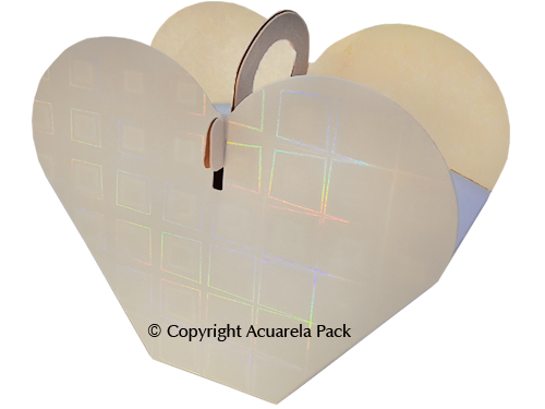 Cajas Corazón. Holográfico rombos - COD.: 235B