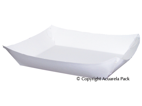 Plato plastificado, color blanco - COD.: 1125
